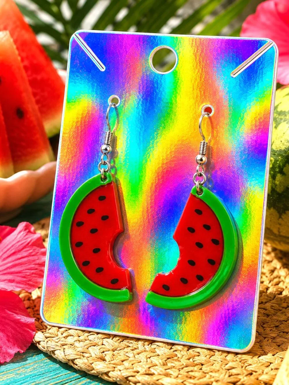 Watermelon Bite Earrings | Color Me Lit LLC